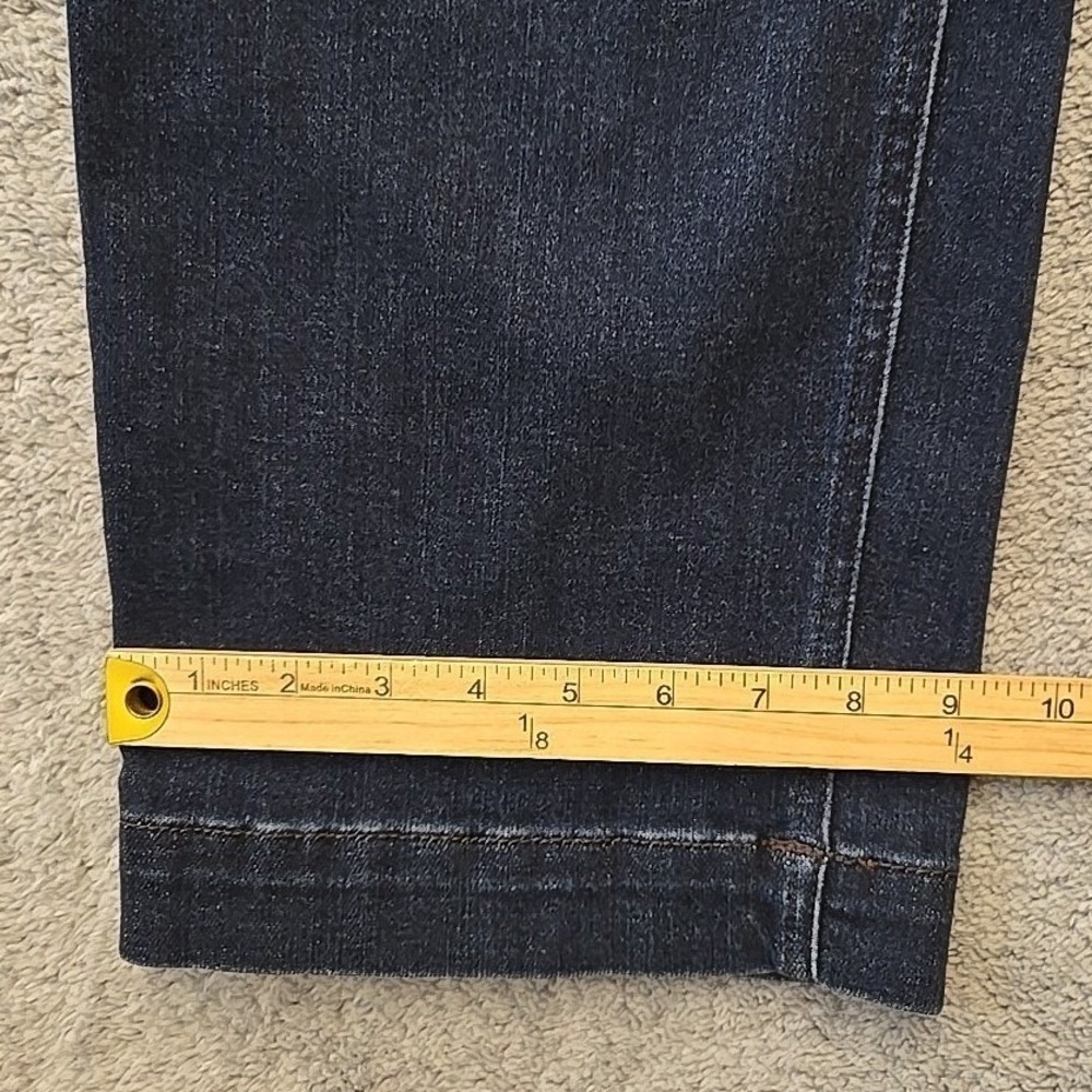Judy Blue Mid Rise Wide Leg Dark Blue Double Button Jeans Womens Sz 0/24 (24x31) - Picture 3 of 10